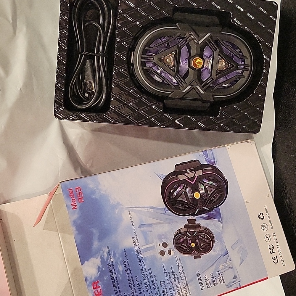 Black and Purple Phone Cooler - Picture 3 of 4